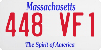 MA license plate 448VF1