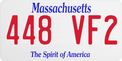 MA license plate 448VF2