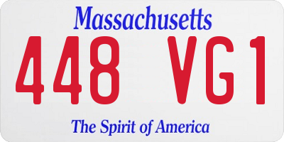 MA license plate 448VG1