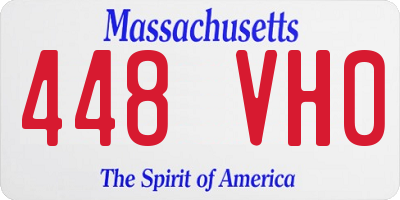 MA license plate 448VH0
