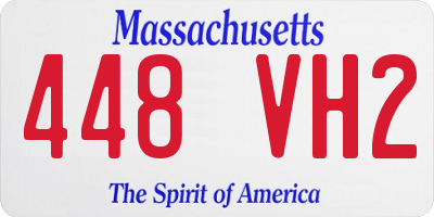 MA license plate 448VH2