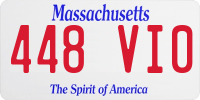 MA license plate 448VI0