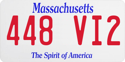 MA license plate 448VI2