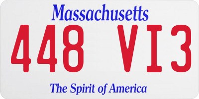 MA license plate 448VI3