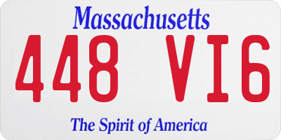 MA license plate 448VI6
