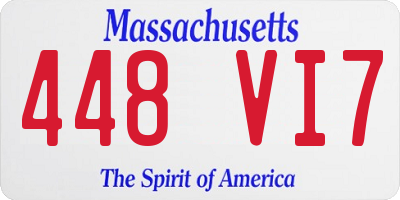 MA license plate 448VI7