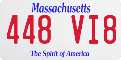 MA license plate 448VI8