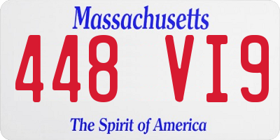 MA license plate 448VI9