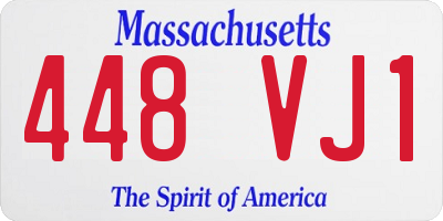 MA license plate 448VJ1