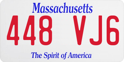 MA license plate 448VJ6