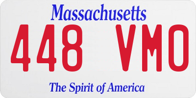 MA license plate 448VM0