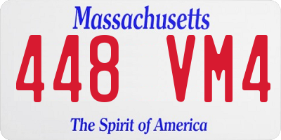 MA license plate 448VM4