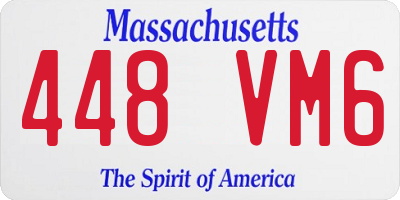 MA license plate 448VM6