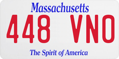 MA license plate 448VN0