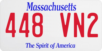 MA license plate 448VN2