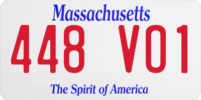 MA license plate 448VO1