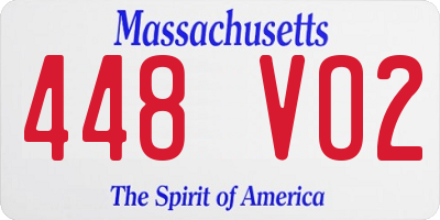 MA license plate 448VO2