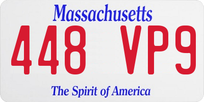 MA license plate 448VP9