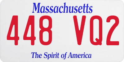 MA license plate 448VQ2