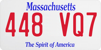 MA license plate 448VQ7