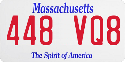 MA license plate 448VQ8