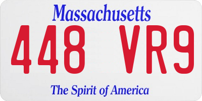 MA license plate 448VR9