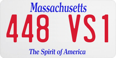 MA license plate 448VS1
