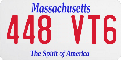 MA license plate 448VT6