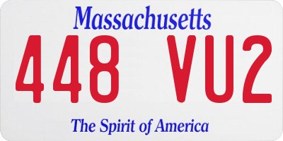 MA license plate 448VU2