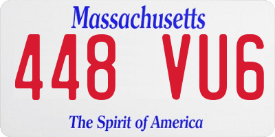 MA license plate 448VU6
