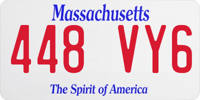 MA license plate 448VY6