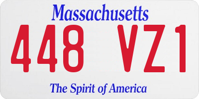 MA license plate 448VZ1