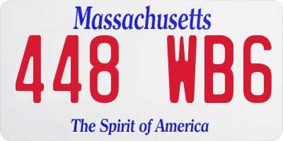 MA license plate 448WB6