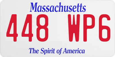 MA license plate 448WP6