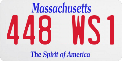 MA license plate 448WS1