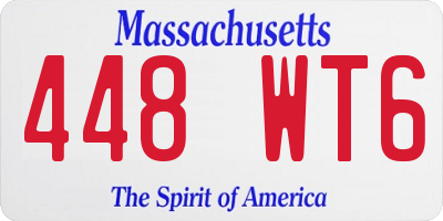 MA license plate 448WT6