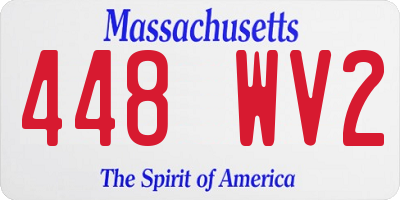 MA license plate 448WV2