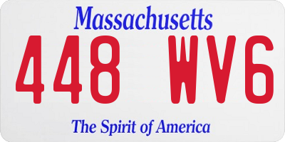 MA license plate 448WV6