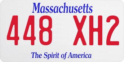 MA license plate 448XH2
