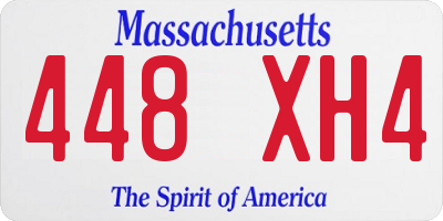 MA license plate 448XH4