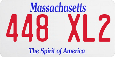 MA license plate 448XL2