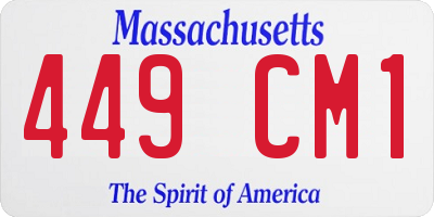 MA license plate 449CM1