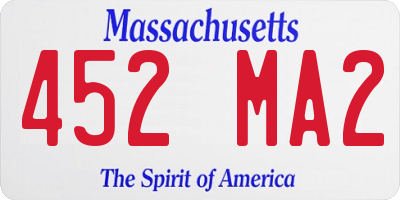 MA license plate 452MA2