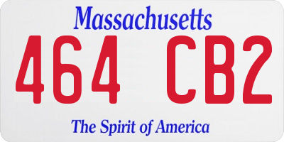 MA license plate 464CB2