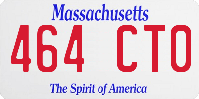 MA license plate 464CT0