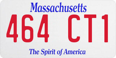MA license plate 464CT1
