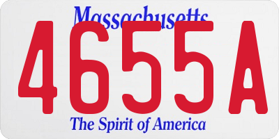 MA license plate 4655A