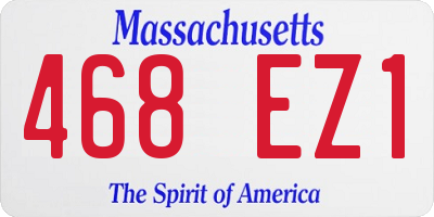 MA license plate 468EZ1