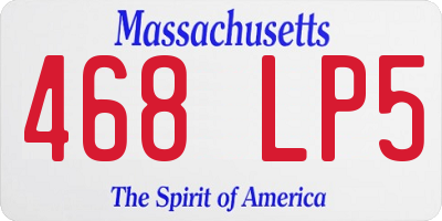 MA license plate 468LP5