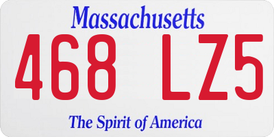 MA license plate 468LZ5